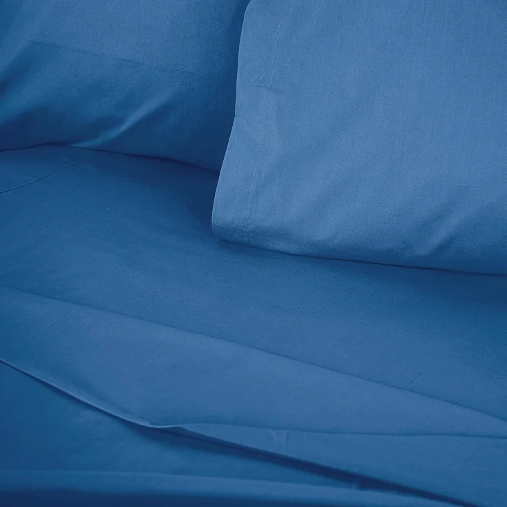 L'essentiel Maison 'Tonne Bleue - 74' Ranforce Spannbettlaken Double XL (FR) (IT) (ES) (DE), Blau, 200+30 x 140 cm – Bild 3