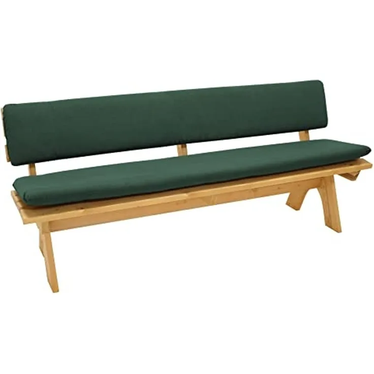 Auflagenset DALLAS für Bank 4-sitzer 195cm, dunkelgrün, 2-teilig