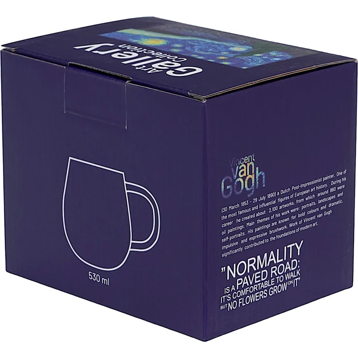 DUO ART GALLERY Glasbecher 530 ml STARRY NIGHT inspired by Van Gogh, Kristallglas – Bild 4