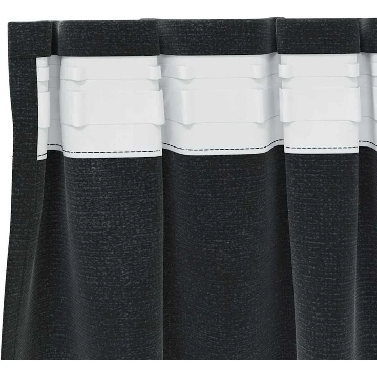 Verdunkelungsvorhänge 2 pcs | für Wohnzimmer & Schlafzimmer Schwarz 140 x 175 cm Samt – Bild 5