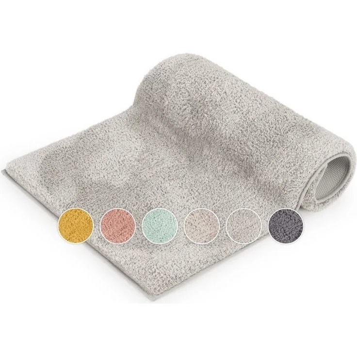 Blumtal Badematte rutschfester und weicher Badezimmerteppich, rutschsicher, strapazierfähig, waschbar, Polyester, Badvorleger in 50x80 cm - waschbar – Bild 4
