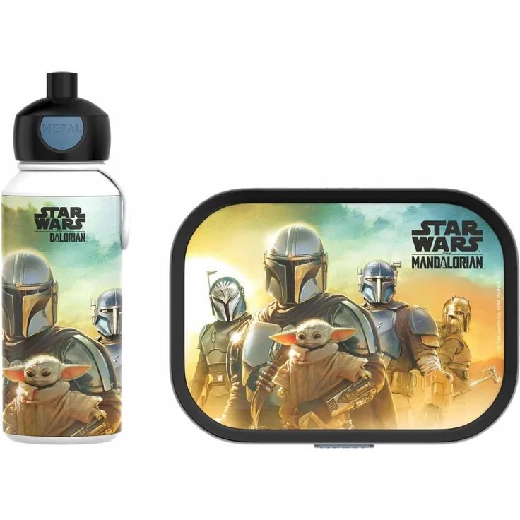 Mepal 'Campus' Lunch-Set mit Pop-up Trinkflasche & Lunch Box, Kunststoff Star Wars, 400 ml / 750 ml