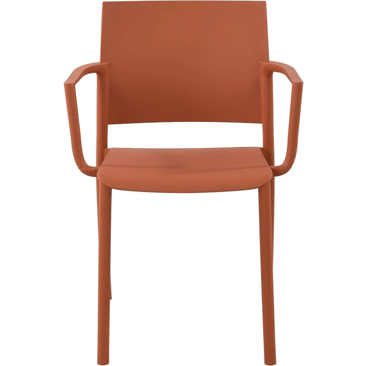 CLP Gartenstuhl wetterfest Valtor UV-beständig mit Armlehnen belastbar bis 150 kg,terracotta – Bild 4