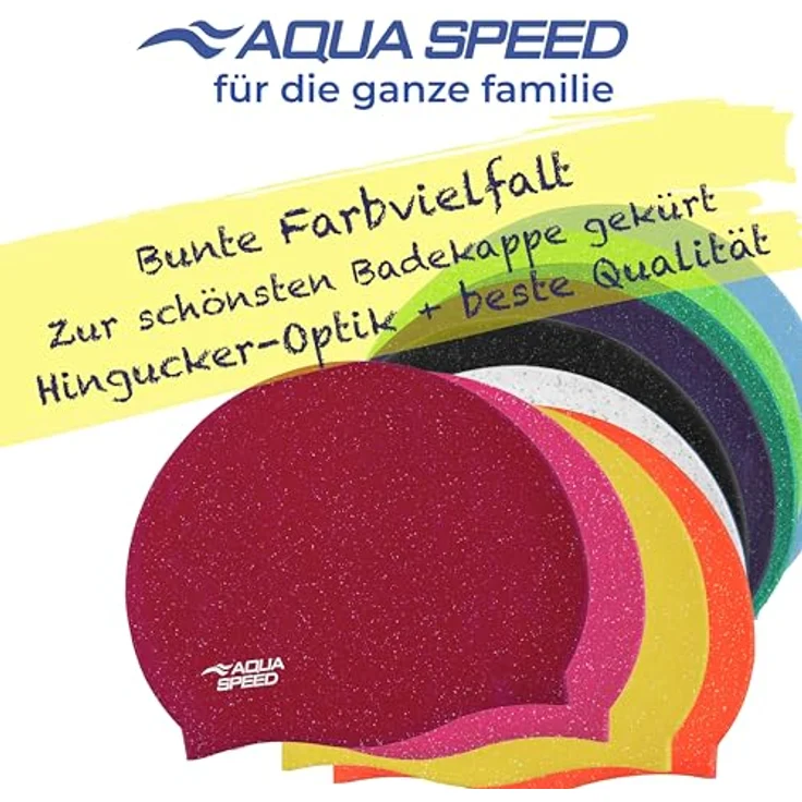 Aqua Speed Badekappe Recycelte Schwimmkappe mit 50% Silikon – Umweltfreundlich & weich (Umweltbewusste Schwimmkappe mit optimalem Sitz & Komfort), Badehaube mit ergonomischer Passform – Bequem & chlorresistent – Bild 9