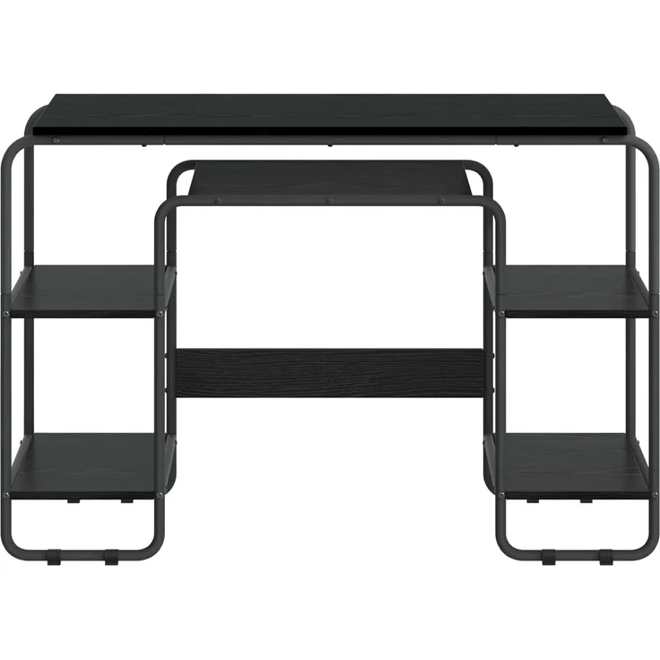 vidaXL Schreibtisch mit Stauraum Schwarz Eichen-Optik 8008032 – Bild 3