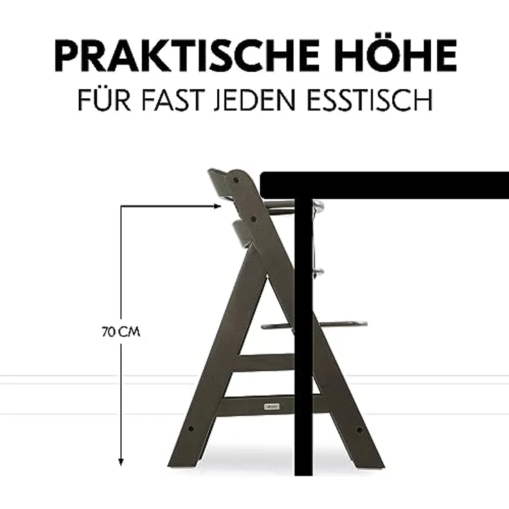 Hauck Hochstuhl Alpha + Select charcoal – Bild 7