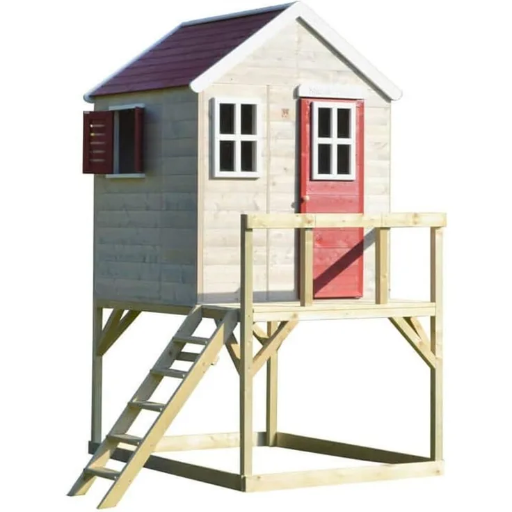Wendi Toys Holz Stelzenhaus Storch | Natur |