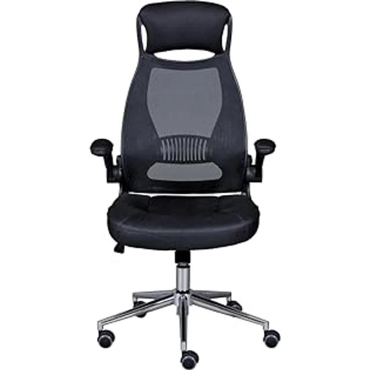 MID.YOU Drehstuhl „Mid.you“, Schwarz, Textil, verstellbar, 68-65x114-122 cm, ideal für Arbeitszimmer – Bild 2