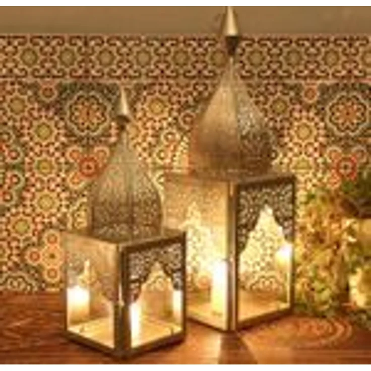Orientalisches Windlicht Modena Silber L&M – Bild 2