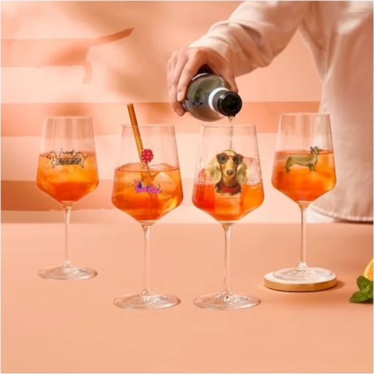 Ritzenhoff Aperitifglas 8106006 Cocktail-Glas 500 ml, Serie Tierisch glücklich, Motiv Dackel, Kristallglas – Bild 2