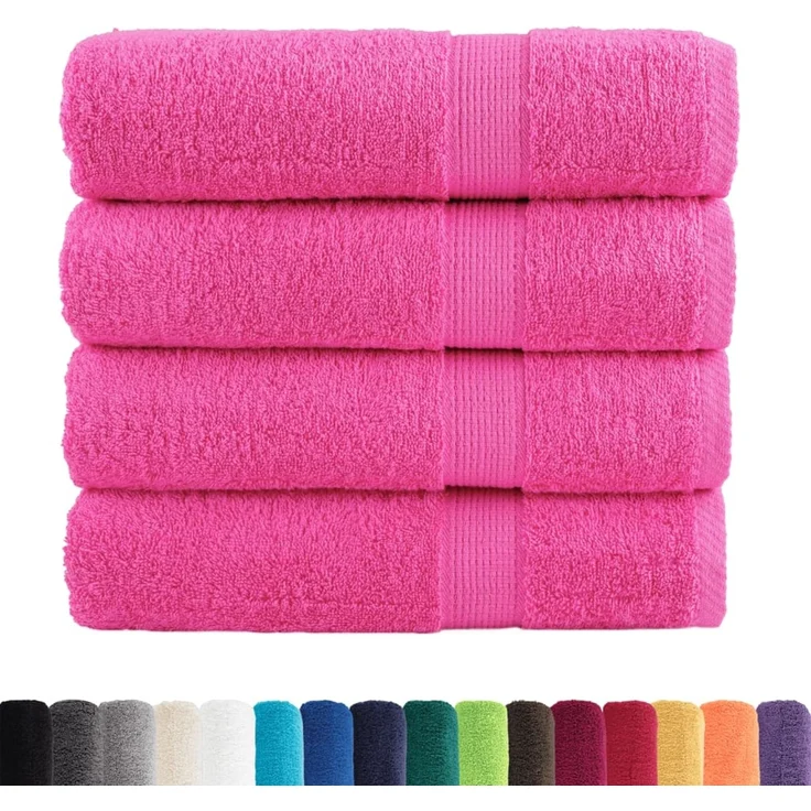 vidaXL Premium Badetücher SOLUND 4 Stk. Rosa 100x150 cm 600 g/m² 137528 – Bild 2