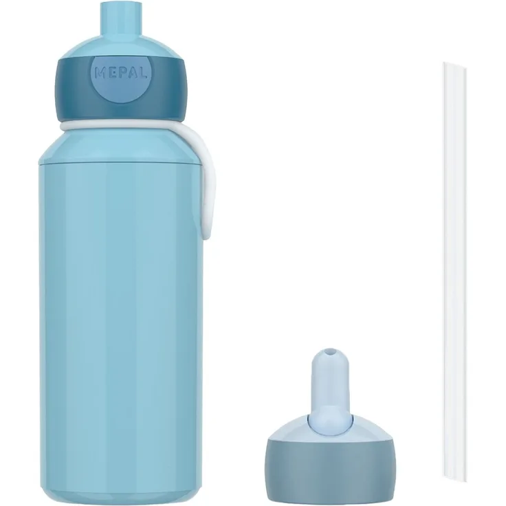 Mepal CAMPUS Pop-Up Trinkflasche Set mit Flip-Up Ersatzdeckel Cool Blue (2025)