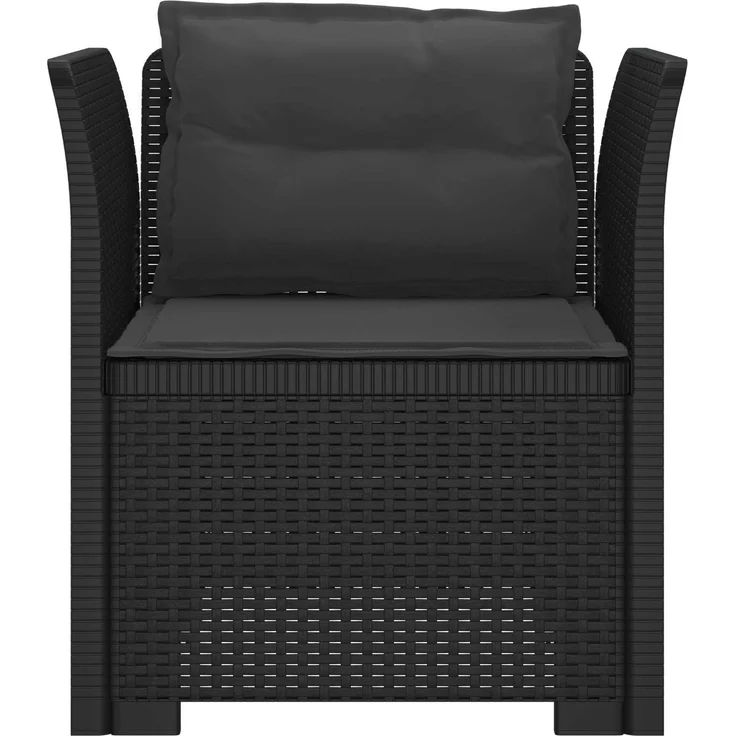 vidaXL 1-Sitzer Sessel mit Kissen Rattan-Look PP Anthrazit 8011869 – Bild 4
