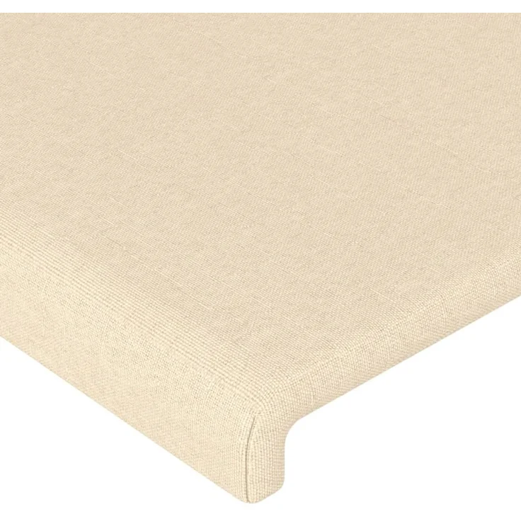 Kopfteil, Bettkopfteil, Minimalistisch mit Ohren Creme 163x16x78/88 cm Stoff – Bild 5