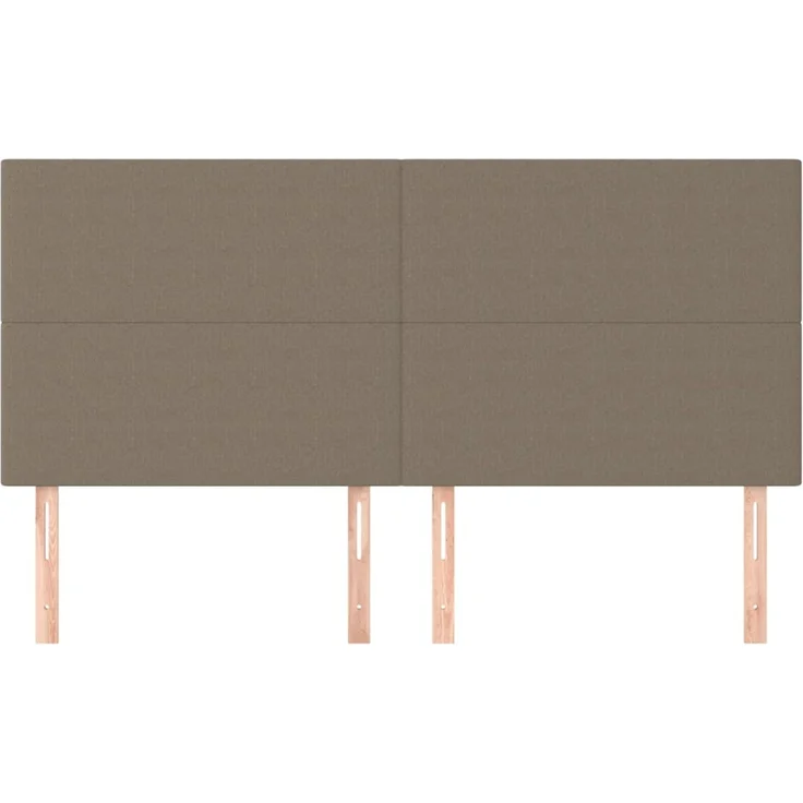 vidaXL Kopfteile 4 Stk. Taupe 90 x 5 x 78/88 cm Stoff 3116070 – Bild 3