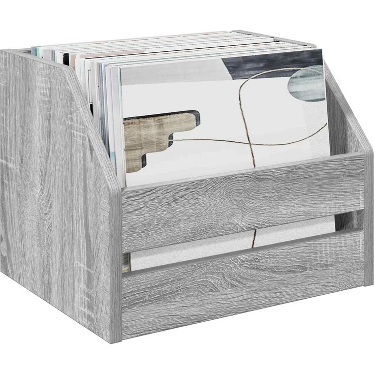 vidaXL Vinyl Album Box 2 Stk. Sonoma-Grau 38 x 30 x 29 cm 8012821 – Bild 3