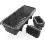 Coolinato Backform Coolinato Silikon Kastenform Set 5tlg, GRAU, inkl. Rezepte