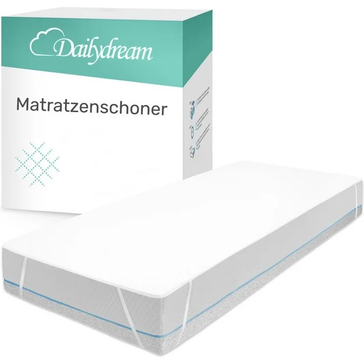 Dailydream Matratzenschoner wasserdicht, Matratzenschutz, atmungsaktiv, 180x200cm, Weiß