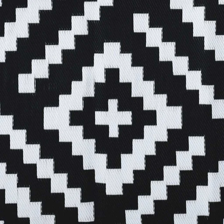 vidaXL Outdoor-Teppich ARAKIL Weiß und Schwarz 190x290 cm PP 368574 – Bild 4