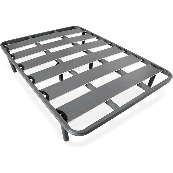 Homey Verstärkter Lattenrost mit Breiten Lamellen, geräuschhemmend, Struktur 40x30 mm mit Schraubfüßen, stark und robust, 135x200 cm