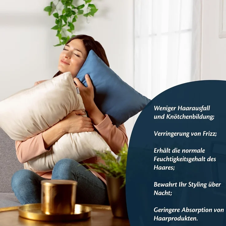 Kissenbezug 40x60 Mikrofaser Premium 2er Set Kissenhülle Deko für Kissen Bett/Sofa Stoff Superweicher Resistent Hypoallergen Anti-Milben Atmungsaktiv Kopfkissenbezug mit Verdecktem Zip Voll Waschbar – Bild 3