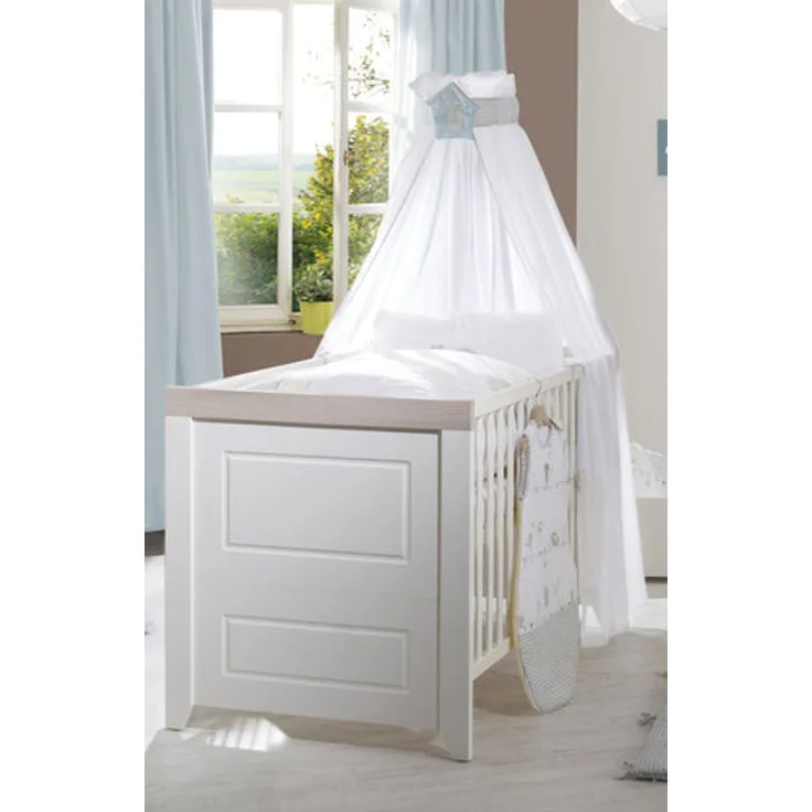 roba Gitterbett 'Felicia' 70 x 140 cm - höhenverstellbar - 3 Schlupfsprossen - umbaubar - Weiß