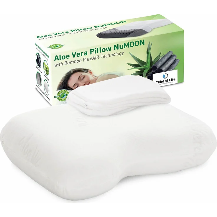 Third of Life 'NuMoon' Seitenschläferkissen Wellnesskern mit Gratis Bezug, Visco Schaum, 56 x 40 x 12 / 10 cm – Bild 4