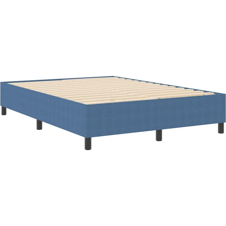 vidaXL Plattformbettgestell Blau 140 x 200 cm Cordstoff 3337415 – Bild 2