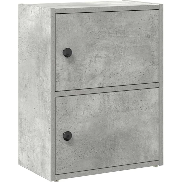 vidaXL Bücherregal Betongrau 40x24x52 cm Holzwerkstoff 860358 – Bild 1