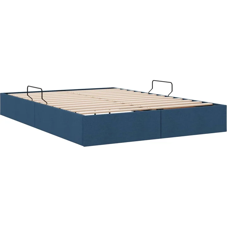 vidaXL Ottoman Bettgestell mit Speicher Blau 140 x 200 cm Stoff 3442831 – Bild 9