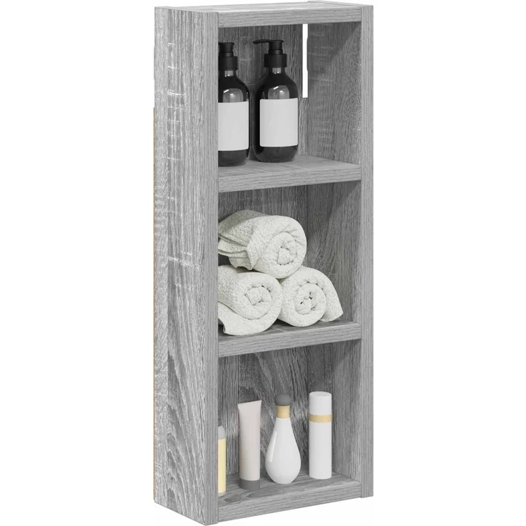 vidaXL Badezimmer-Wandschrank mit Regal Graues Sonoma 20 x 10 x 50 cm 889284 – Bild 3