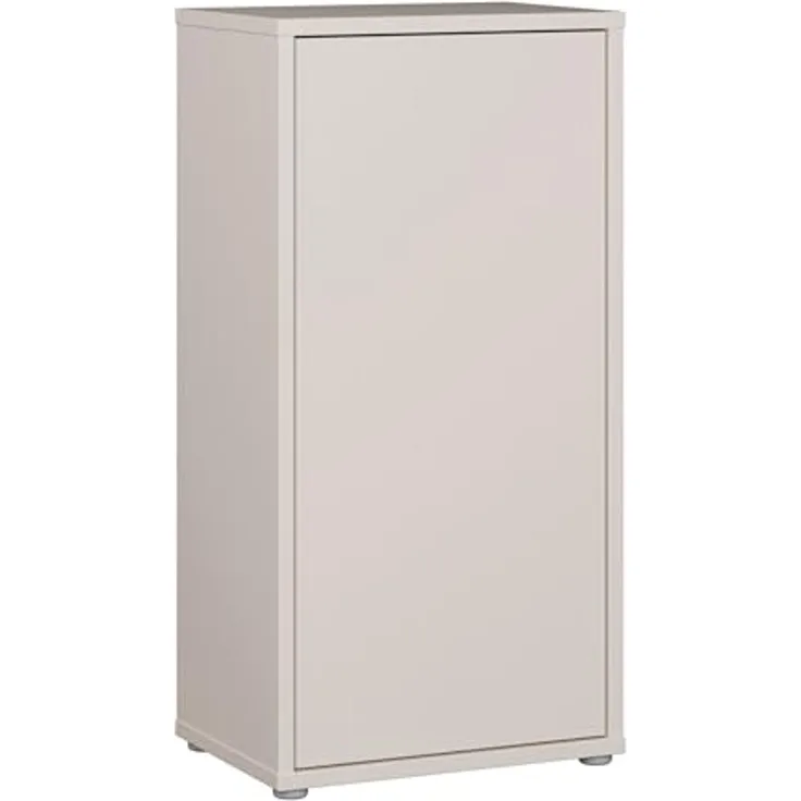 Forte Alice Springs schmaler Schrank 50, modern-minimalistisch, 1-türig, Wohn-/Schlafzimmer, Beistellschrank, Holzwerkstoff, Kaschmir Beige, 49,8 cm breit x 99,1 cm hoch x 34,9 cm tief