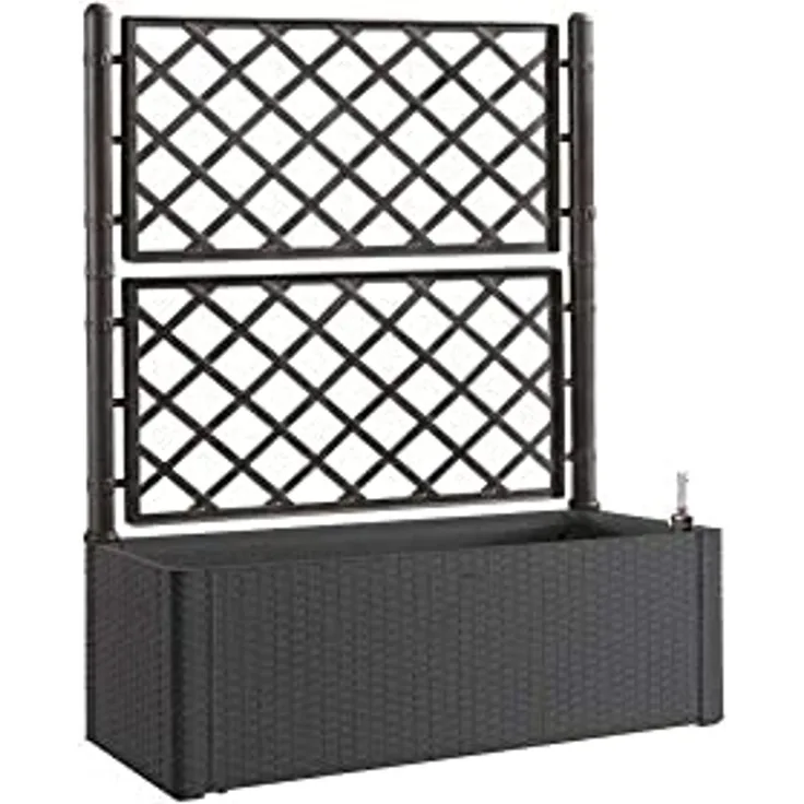 Stefanplast STF641 Blumenkasten Deluxe mit Spalier grau