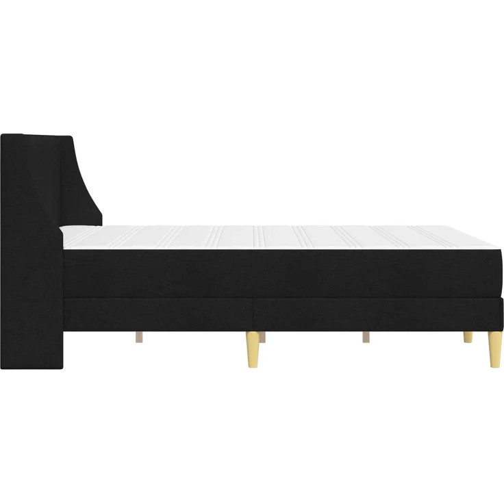 vidaXL Bettgestell mit Matratze Schwarz 120 x 190 cm Polyester 3414726 – Bild 7