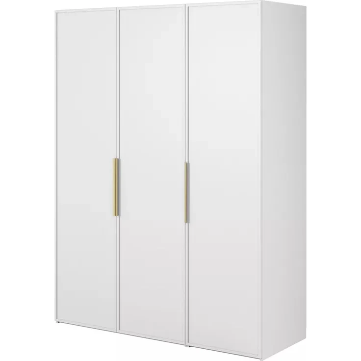 Selsey 'Frame' Kleiderschrank 3-türig mit Kleiderstange und Regalen, weiß 200 x 150 x 57 cm – Bild 1