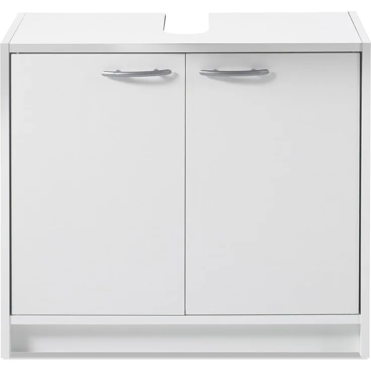 Waschbeckenunterschrank >Smash< in Weiß matt aus MDF - 63x55x29cm (BxHxT)