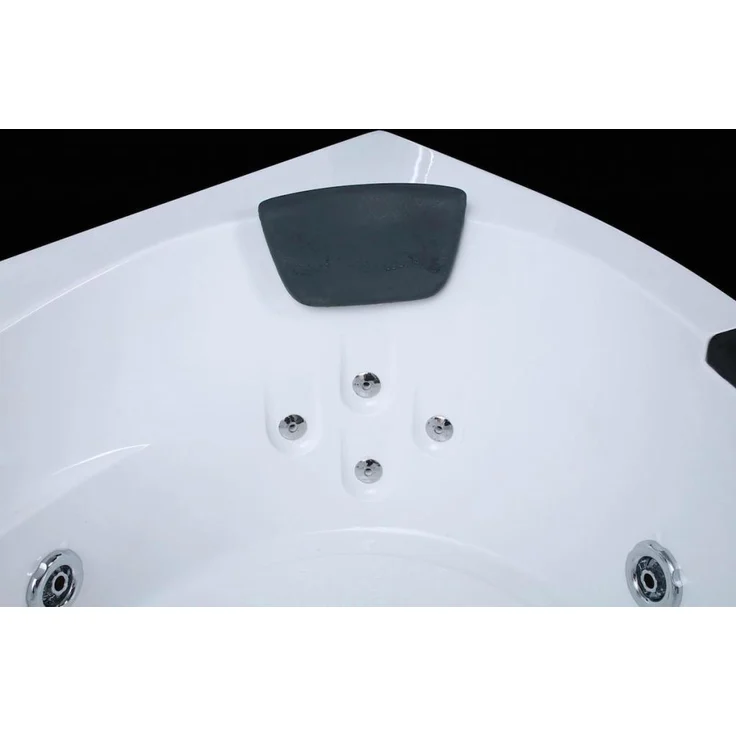 PureHaven Whirlpool 140x140 cm Wasserfall Heizung Lichttherapie Soundsystem Reinigungsprogramm Bluetooth-Soundsystem – Bild 8
