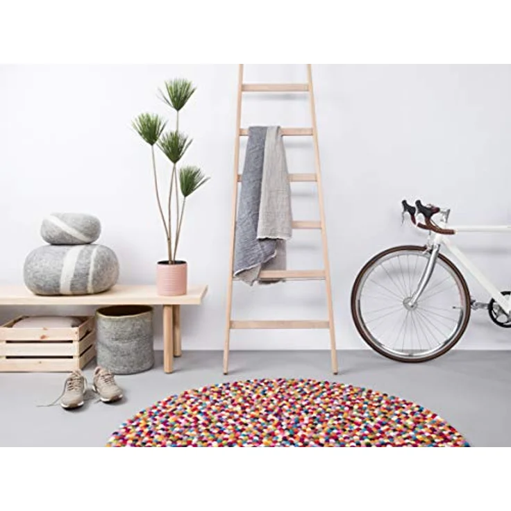 myfelt Wollteppich Lotte Filzkugelteppich, 100% reine Schurwolle – Bild 4