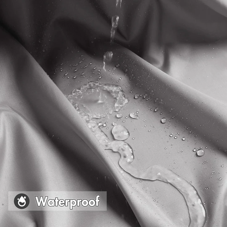 Duschvorhang 240x200cm Grau Wasserdicht Badvorhang Anti-Schimmel Textil – Bild 4