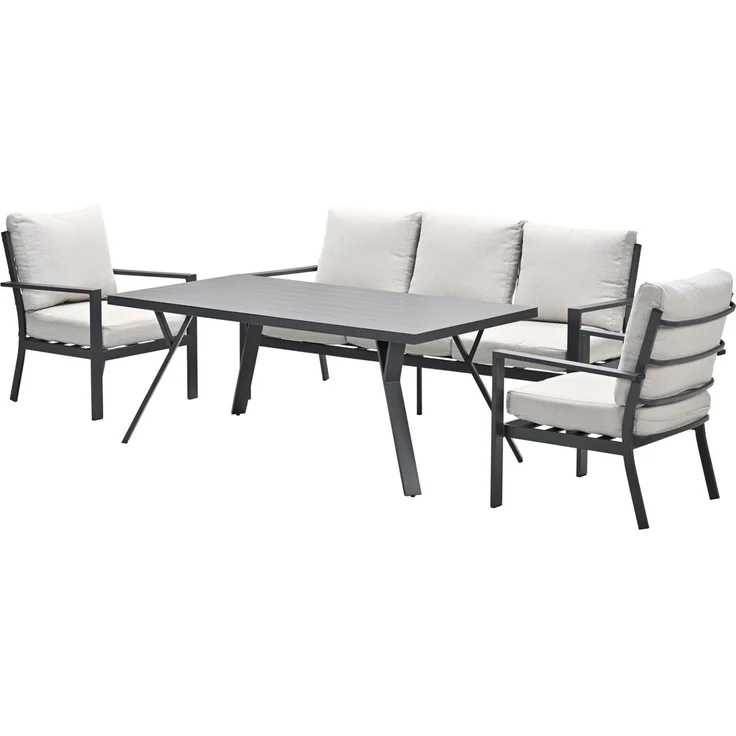 Garden Impressions Sergio Lounge-Dining Sofa Set 4-tlg.- Aluminium Gartenlounge & Dining-Tisch – Bild 8