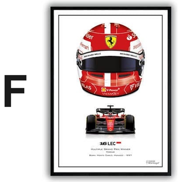Poster Formel 1 Helme Rennfahrer Gewinner · Deko Print ohne Rahmen - F / 50x70 cm