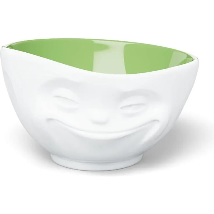 FiftyEight Products Schale grinsend weiß innen Pistazie