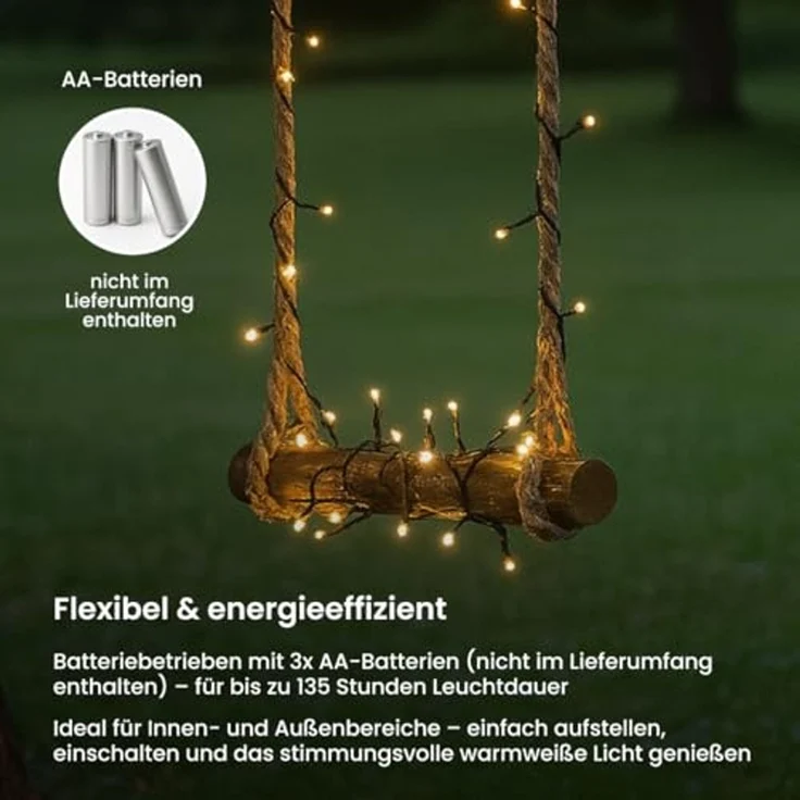 Star LED-Lichterkette 'Akku', 160 warmwhite LED, – Bild 3