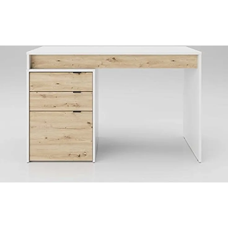 Salice - Schreibtisch, Homeoffice Tisch, 2 Schubladen, 1 Tür, beidseitig montierbar