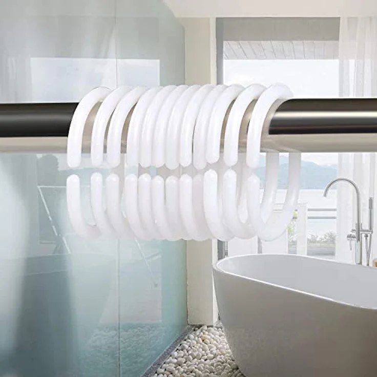 LikeKa Duschvorhang Badevorhang grün Wasserdicht Textil Stoff Waschbar Anti-schimmel Breite 120 cm – Bild 3