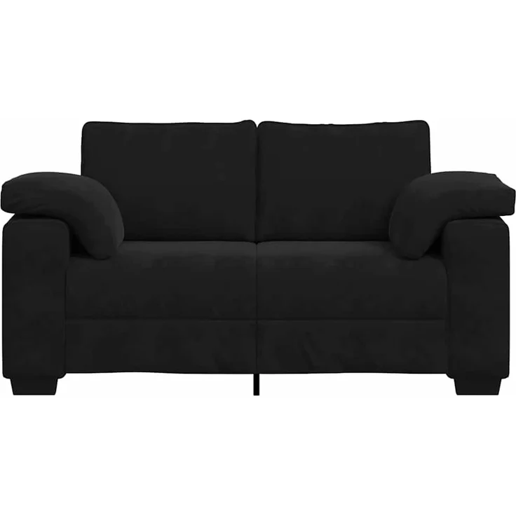 vidaXL Zweisitzer-Sofa Schwarz 160x77x82 cm Samt 4105262 – Bild 3