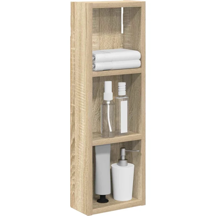 vidaXL Badezimmer-Wandschrank mit Regal Sonoma-Eiche 20 x 10 x 60,5 cm 889289 – Bild 3