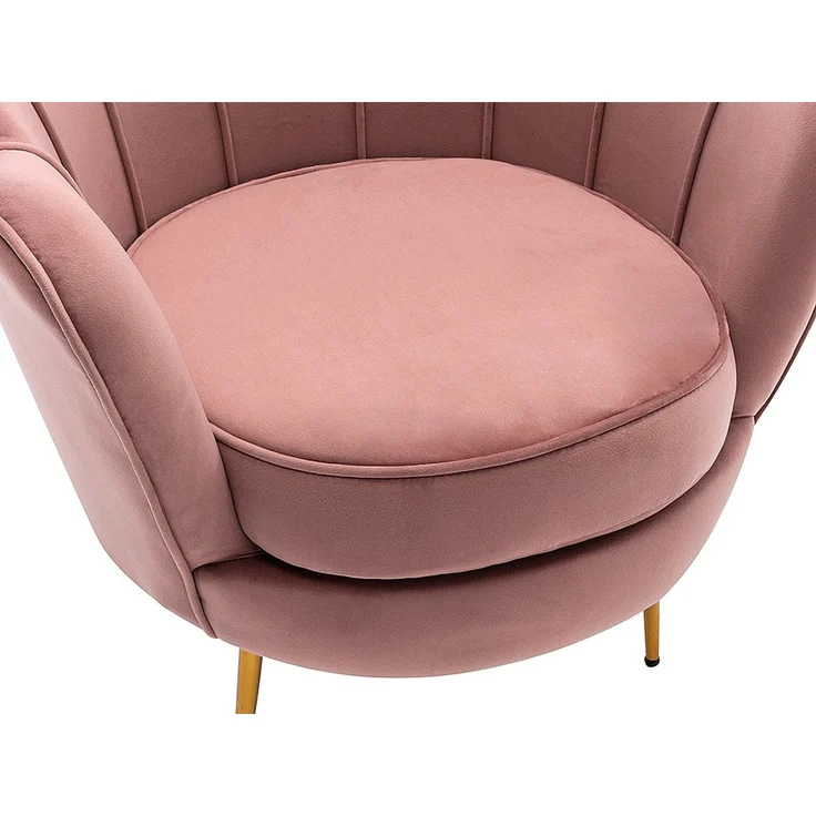 Vente-unique - DANDELION - Sessel mit gerader Rückenlehne - Metall - Rosa - 78 x 75 x 76.5 cm – Bild 5