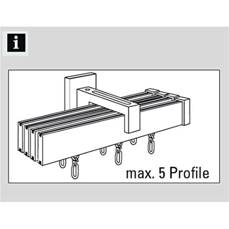 Gardinia Multiträger Luxor Stahl-gebürstet – Bild 3