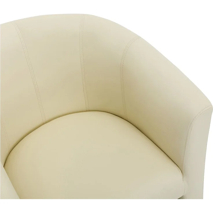 Vente-unique - JOVANA - Sessel mit gerader Rückenlehne - Plastik - Kunststoff (PVC) - Beige - 65 x 64 x 74 cm – Bild 6